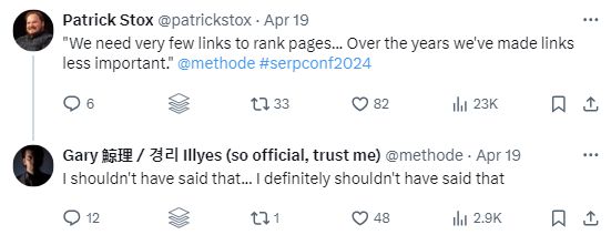 NikkiRHalliwell's tweet photo. This week, Googleโs @methode spoke at #SERPConf2024 and said, โWe need very few links to rank pagesโฆ Over the years, weโve made links less important.โ
He responded to @patrickstox to retract his comments.
#SEO #TechnicalSEOTips https://t.co/Diicu3Jl6Y