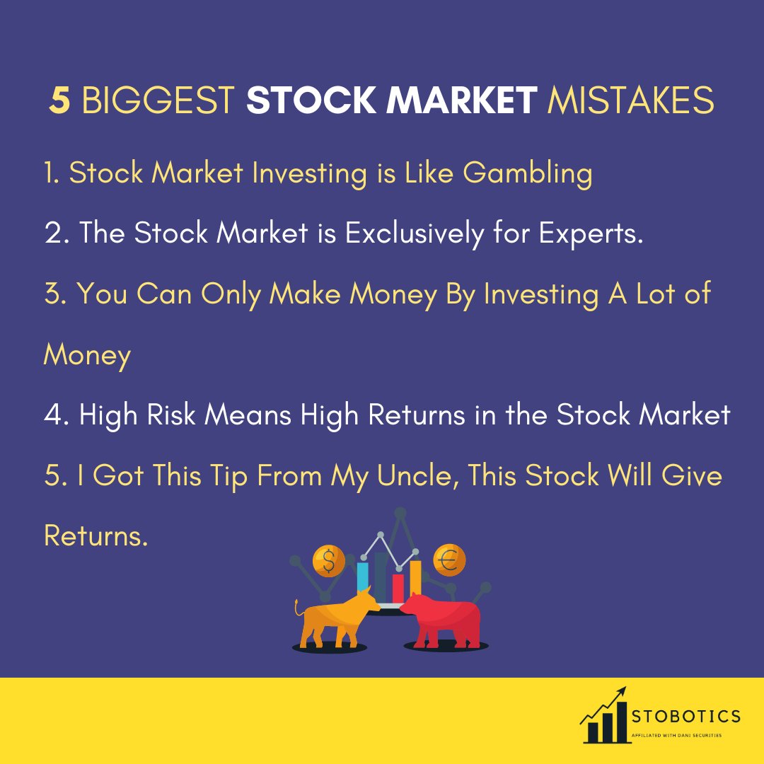 5 biggest stock market mistakes. Comment below! Do you agree?
Telegram Channel.>> bit.ly/3z5btVB
#stockmarkettips #stockmarketeducation #stockmarketmistakes #returnoninvestment