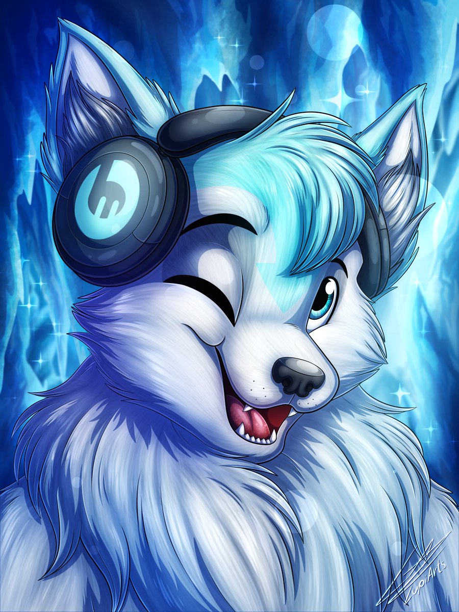 ":COMM: LifeChamp's Portrait" - I finished this #headshot #illustration for the sweet <a href="/L1f3Champ/">L1f3Champ</a> recently and I hope it makes you smile as much as it made me during the creation of it💚💜

#art #artist #ArtistOnTwitter #artwork #digitalart #drawing #furry #furryart #furryartist