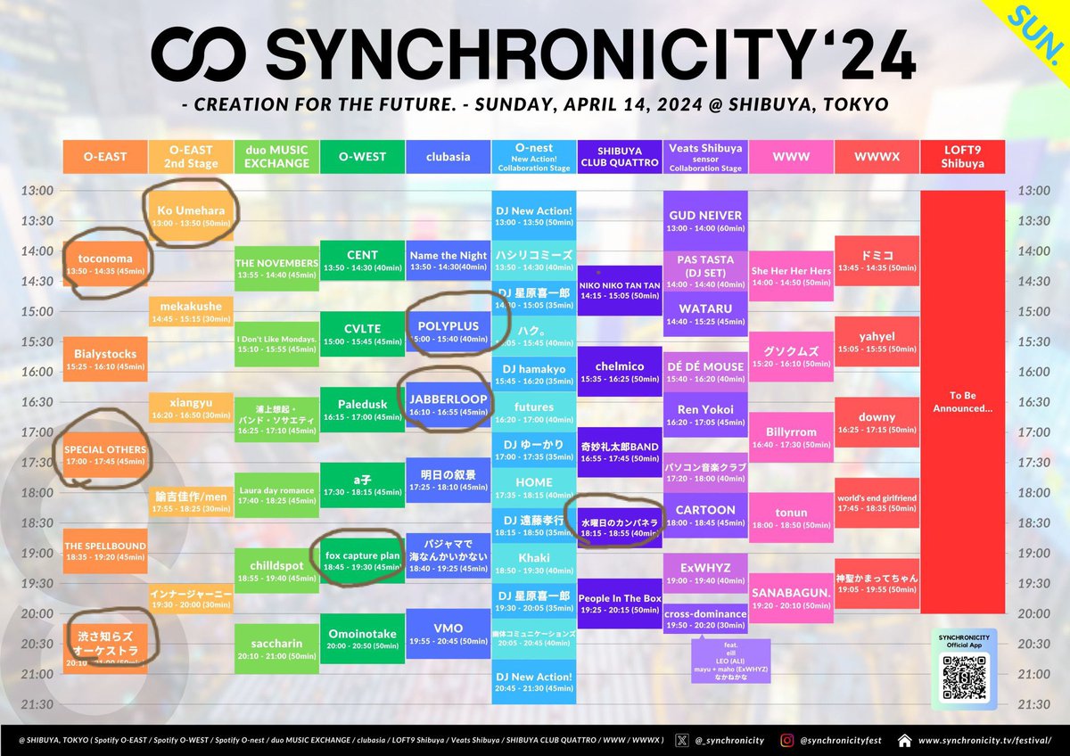 4/14  #SYNCHRONICITY 2日目

Ko Umehara→toconoma→POLYPLUS→ JABBERLOOP→ toconoma→水曜日のカンパネラ→foxcaptureplan→渋さ知らずオーケストラ

2日目はファストパスも購入して〜
朝イチはtoconomaTシャツからのタダでもらったシンクロTに着替えてどちらも石橋さんデザインっ😍