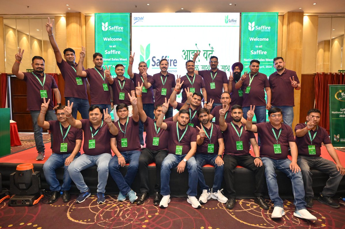 SaffireCrop's tweet photo. Saffire Crop Science recently convened its National Sales Meet at Hotel Ramada in Jaipur, where esteemed EC members played a pivotal role in shaping our strategies for FY 2024-25 goals. Thanks to our MD Sh. Ankur Aggarwal, for his invaluable guidance and unwavering support. https://t.co/g0K540IDBD