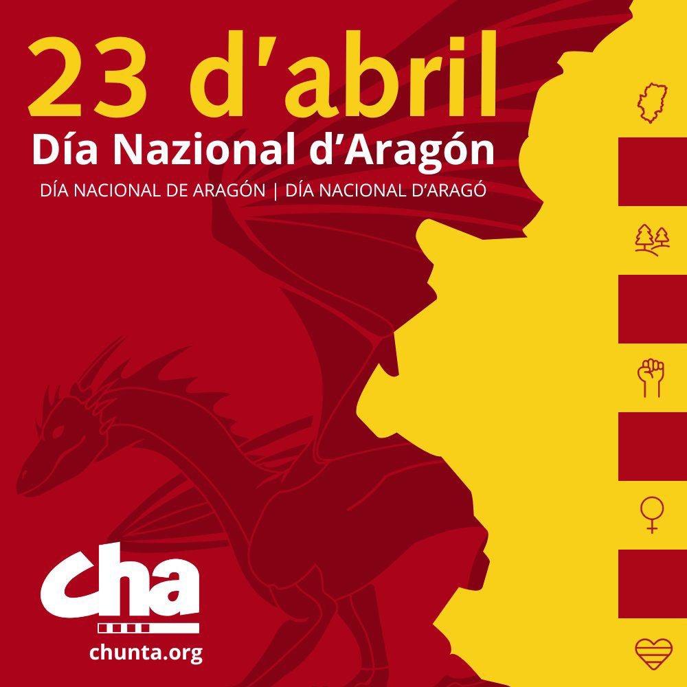 23 d’abril, Dia Nacional d’Aragó. Bon dia de celebració i reivindicació a totes les aragoneses i aragonesos, en especial, a les companyes estimades de @chunta. Han sigut molts anys de lluites compartides entre l’aragonesisme i el valencianisme i en seran molts més.