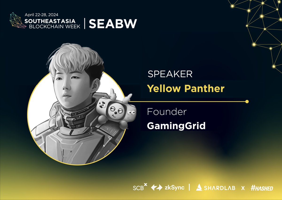 👐 SEABW2024 is delighted to welcome Yellow Panther (YP) @yellowpantherx, Founder of GamingGrid @GamingGridx, as our speaker!