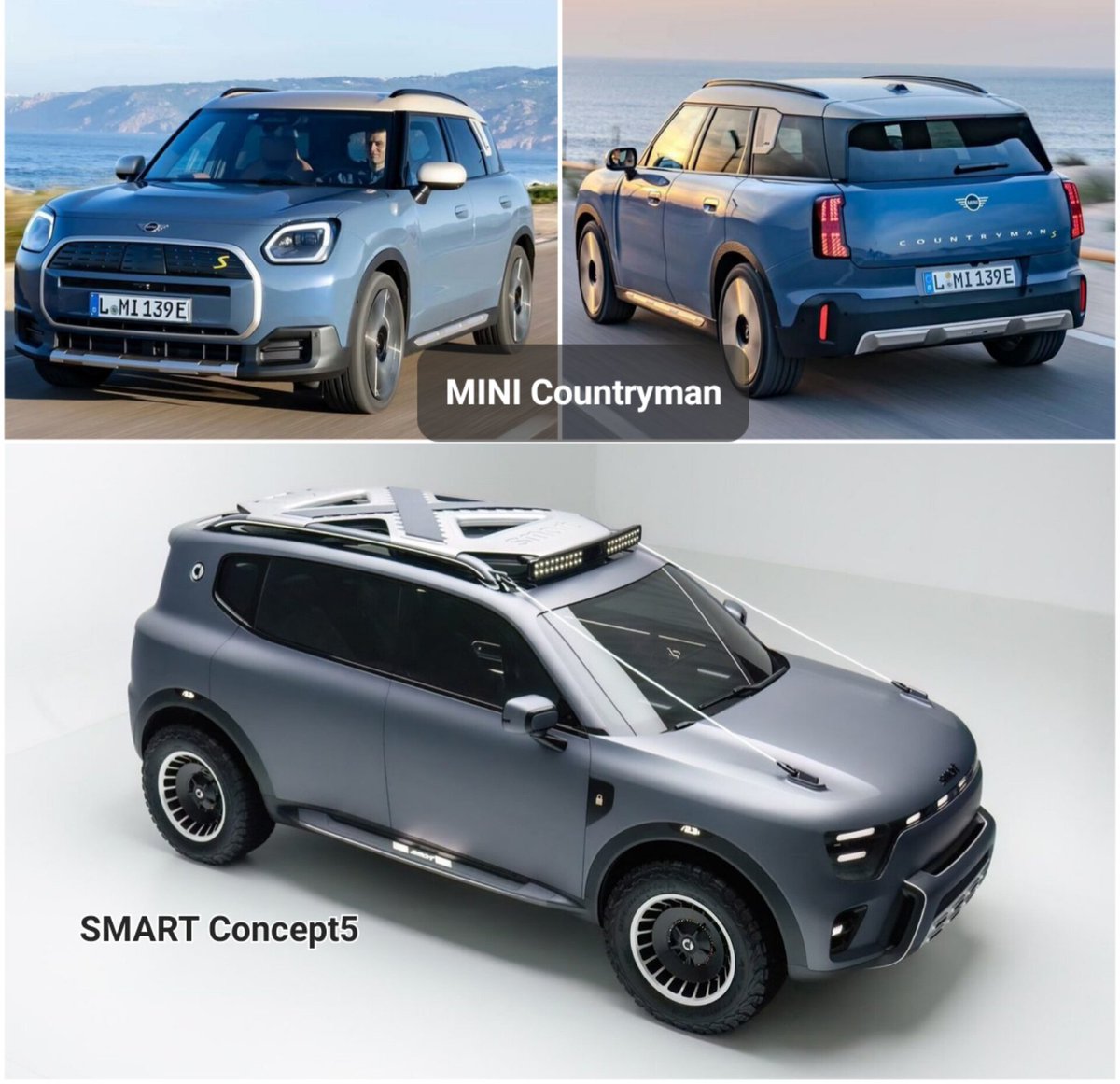 EHcars's tweet photo. Smart'tan Countryman'e karşı atak. 
🔌Markanın yeni elektriklisi, muhtemelen B SUV segmentinde boy gösterecek. 
🔌Smart #Concept5 Pekin #AutoChina'da ilk kez sergilenecek. https://t.co/3Q9pTQSTfI