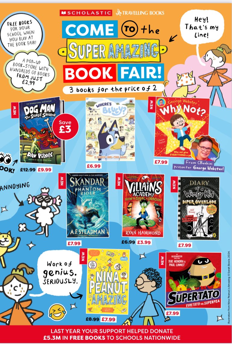 Bag a bargain at our @scholastic_uk book fair on Tuesday 7th of May and Wednesday 8th of May 3.20-4pm #loveofreading #booksforkids