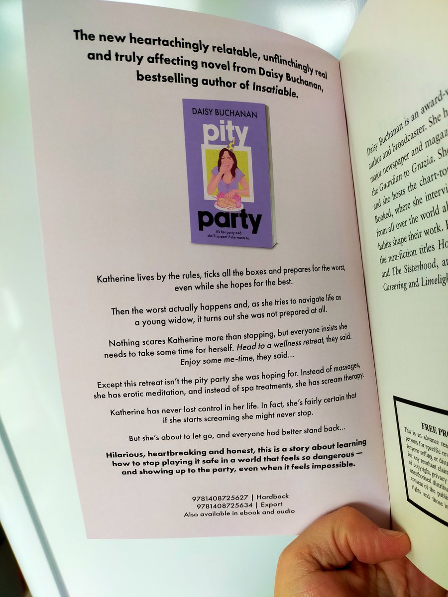 Book post: Pity Party by @NotRollergirl Out 11th July 2024. Thank you to @Gabriellamay24 @LittleBrownUK for sending me a copy. #PityParty