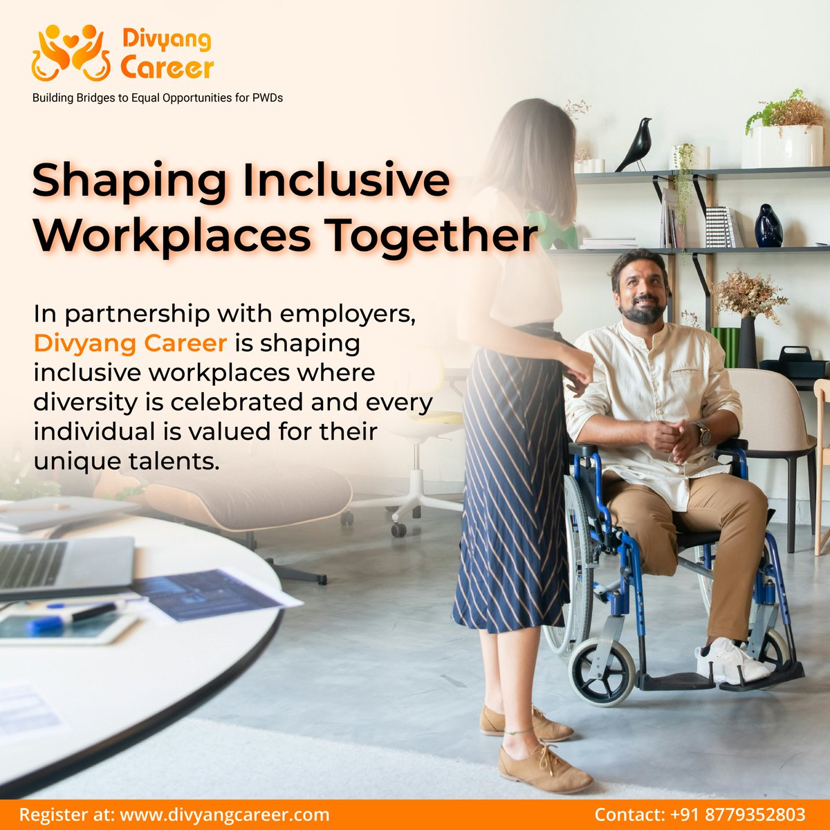 Let's shape workplaces that value unique talents. Together, we can build truly inclusive workplaces together. 
#pwdjob #careerjobs #jobseekers #Unemployed #CareerGoals #careeropportunities #worktogether #JoinTheCommunity #connectwithus #CareerGrowth #talent #PWD #divyangcareer