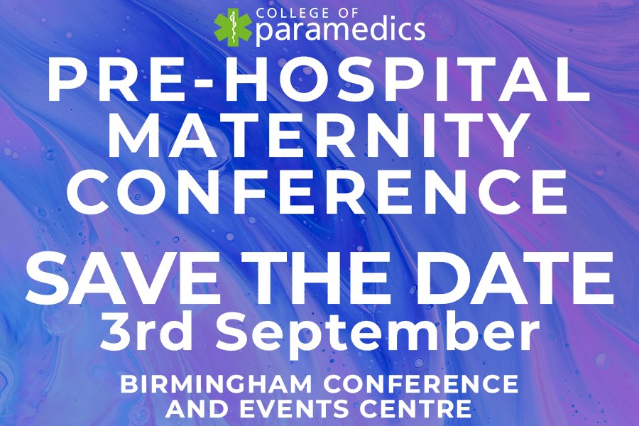 The inaugural Pre-Hospital Maternity and Newborn Care conference is taking place on 3rd September. Tickets will go on sale soon alongside the incredible programme supported by experts. All clinicians working in the PreHospital setting should attend. Please share widely!