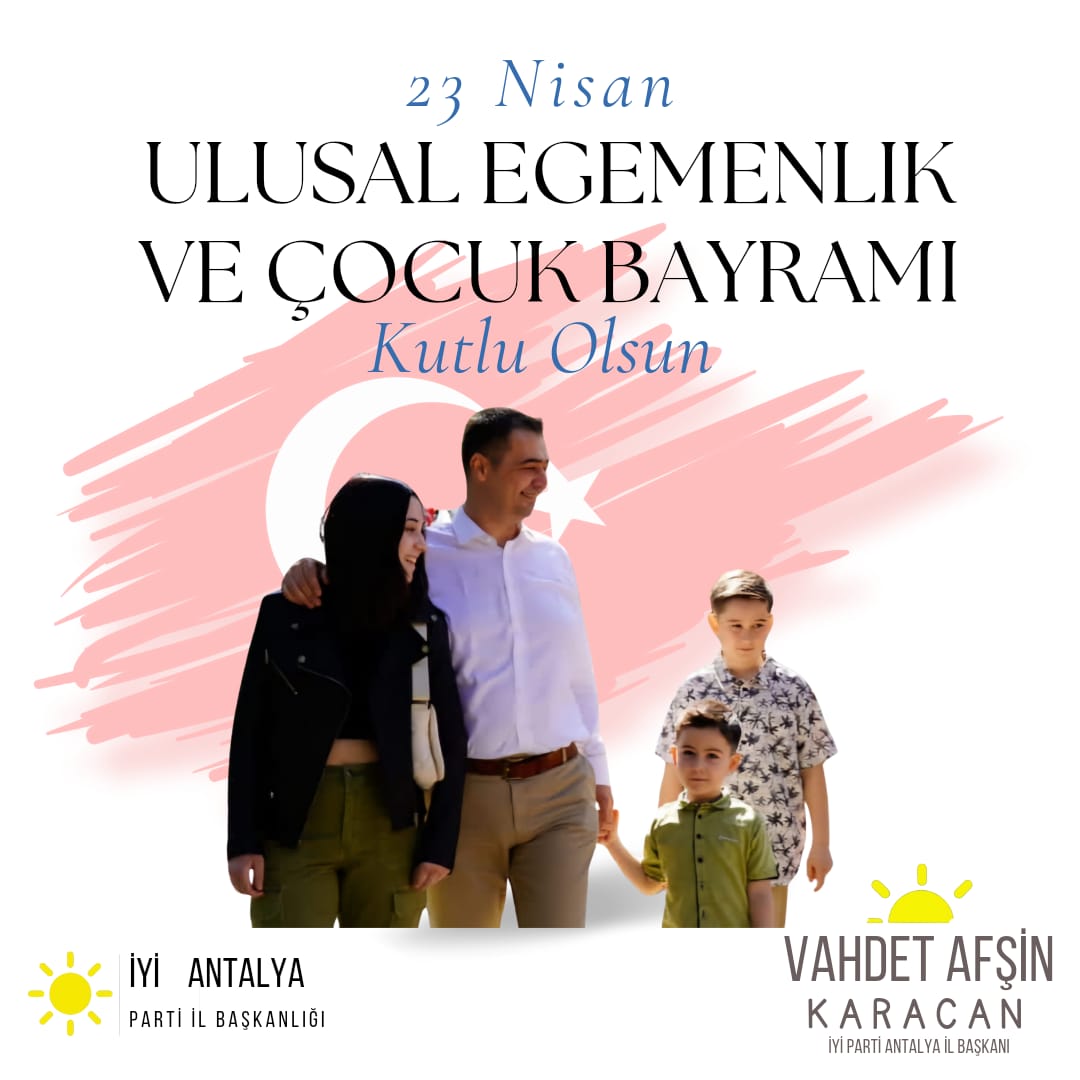 Ulu Önderimiz Mustafa Kemal Atatürk'ün en büyük eserim dediği Türkiye Büyük Millet Meclisi'nin açılışının 104. yılı ve çocuklarımızın, milletimizin 23 Nisan Ulusal Egemenlik ve Çocuk Bayramı kutlu olsun!
