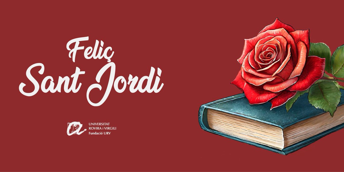 23/04 🌹📚 Feliç Sant Jordi 😀 #SantJordiURV 🖼️ Imatge generada amb intel·ligència artificial