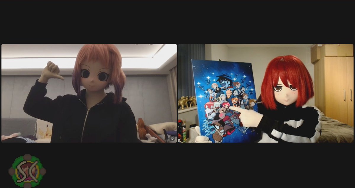 GoSaertu1223's tweet photo. Its cool to see yourselves on a poster~
Just some cam screenshots with @ChaosKig as Kim Pine~ Had lots of fun.
thanks to Chaos for the recordings~
#ScottPilgrimTakesOff #kigurumi https://t.co/Lzylqi5lvz
