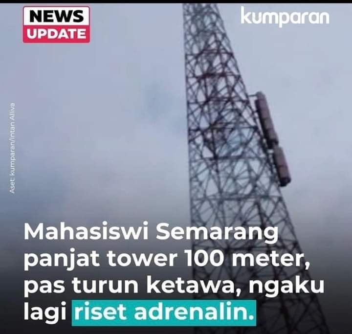 Laen kali kalo mau riset adrenalin jangan yg mbikin repot orang lain. Nyopet dipasar, atau nyolong kotak amal pas jumatan misalnya...