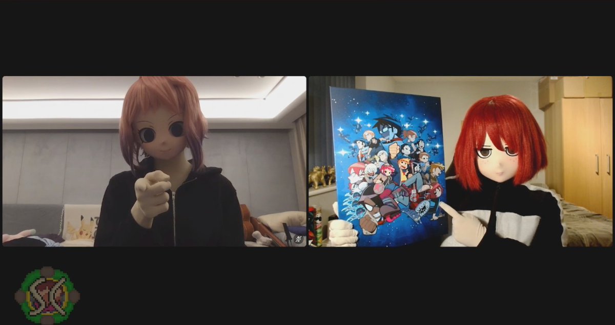 GoSaertu1223's tweet photo. Its cool to see yourselves on a poster~
Just some cam screenshots with @ChaosKig as Kim Pine~ Had lots of fun.
thanks to Chaos for the recordings~
#ScottPilgrimTakesOff #kigurumi https://t.co/Lzylqi5lvz