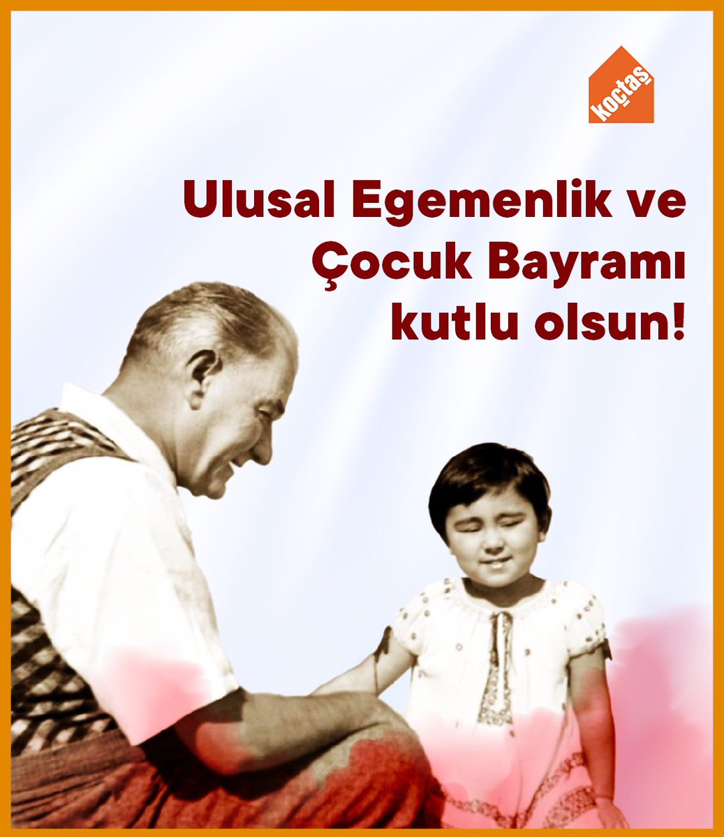 “Ulusal egemenlik öyle bir ışıktır ki, onun karşısında zincirler erir, taç ve tahtlar batar yok olur.” - M. Kemal Atatürk 23 Nisan Ulusal Egemenlik ve Çocuk Bayramımız kutlu olsun. 🇹🇷