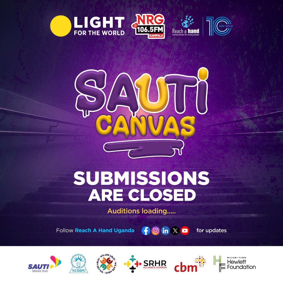 📢📢📢📢📢 Submissions for the second season of the #SautiCanvas are officially closed. Now, the anticipation builds as we eagerly await the auditions for an opportunity to see what each of our talented contestants bring to the table. Stay tuned... #WeAreAble