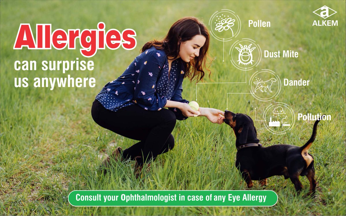 Spring is in full bloom and so are #EyeAllergies! 
If your eyes are feeling itchy or watery you might be dealing with allergies. This #AllergyAwarenessWeek, #Alkem is taking an initiative to shine light on the importance of #Eyehealth and taking care of your vision! #AlkemEyeCare