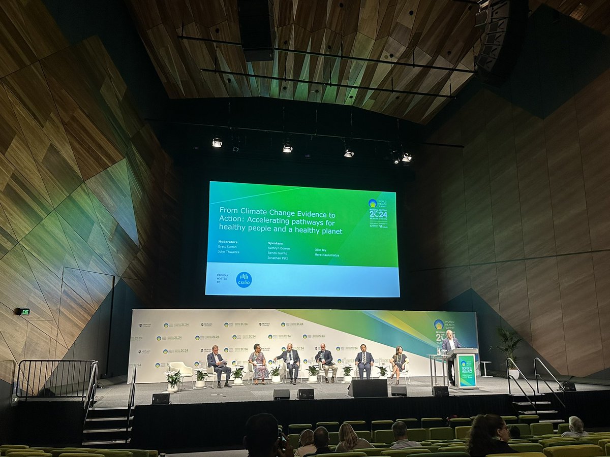 Kicking off: Climate Change Evidence to Action🌏🌱 featuring Brett Sutton @CSIRO @RenzoGuinto John Thwaites @MonashMSDI Kathryn Bowen @UniMelb @jonathanpatz @UWMadison @MereMAPI @ollie_jay13 @HeatHealth_USYD