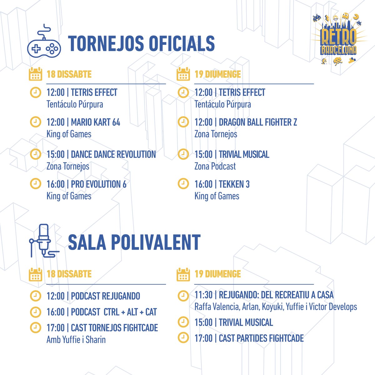 RetroBarcelona's tweet photo. Feliç diada a tothom!
Ens complau anunciar-vos totes les activitats que tenim programades per la #RetroBarcelona2024. Esperem que us agradin.
Ens veiem d'aquí a quatre setmanes a la @fargahospitalet. Podeu adquirir les entrades a: https://t.co/mBVklDTKdz https://t.co/xuHw4T2da1