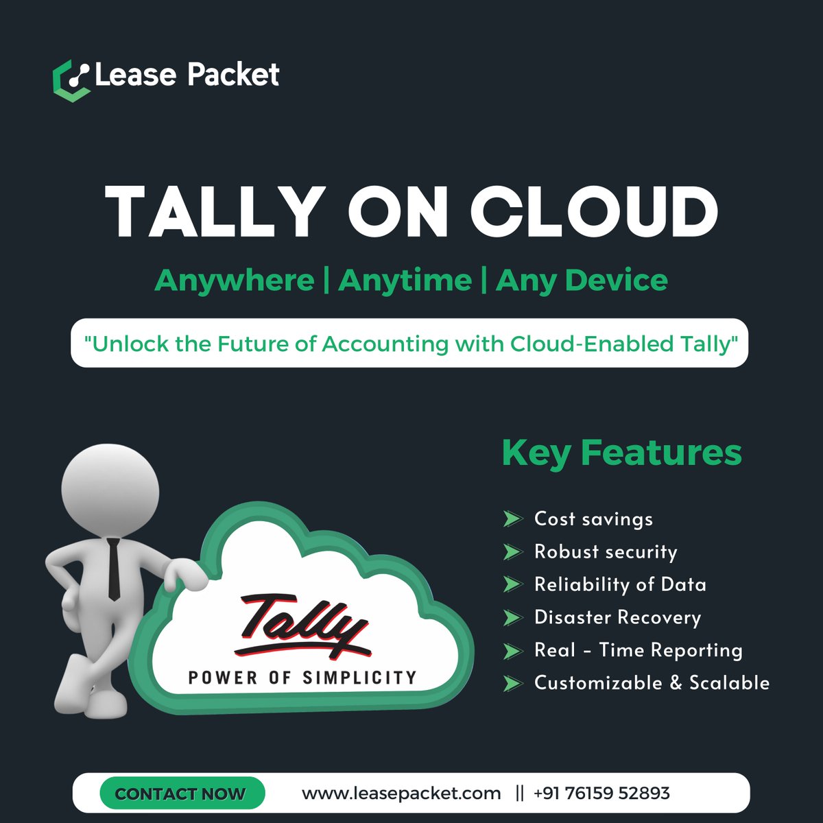 Keep your finances at your fingertips with Tally on Cloud solutions by Lease Packet—secure, accessible, and always updated.
#tally #tallyserver #tallycloud #tallylicense #tallylicenseprovider #cloud #webserver #tallysolutions #serverprovider #serversolutions #leasepacket
