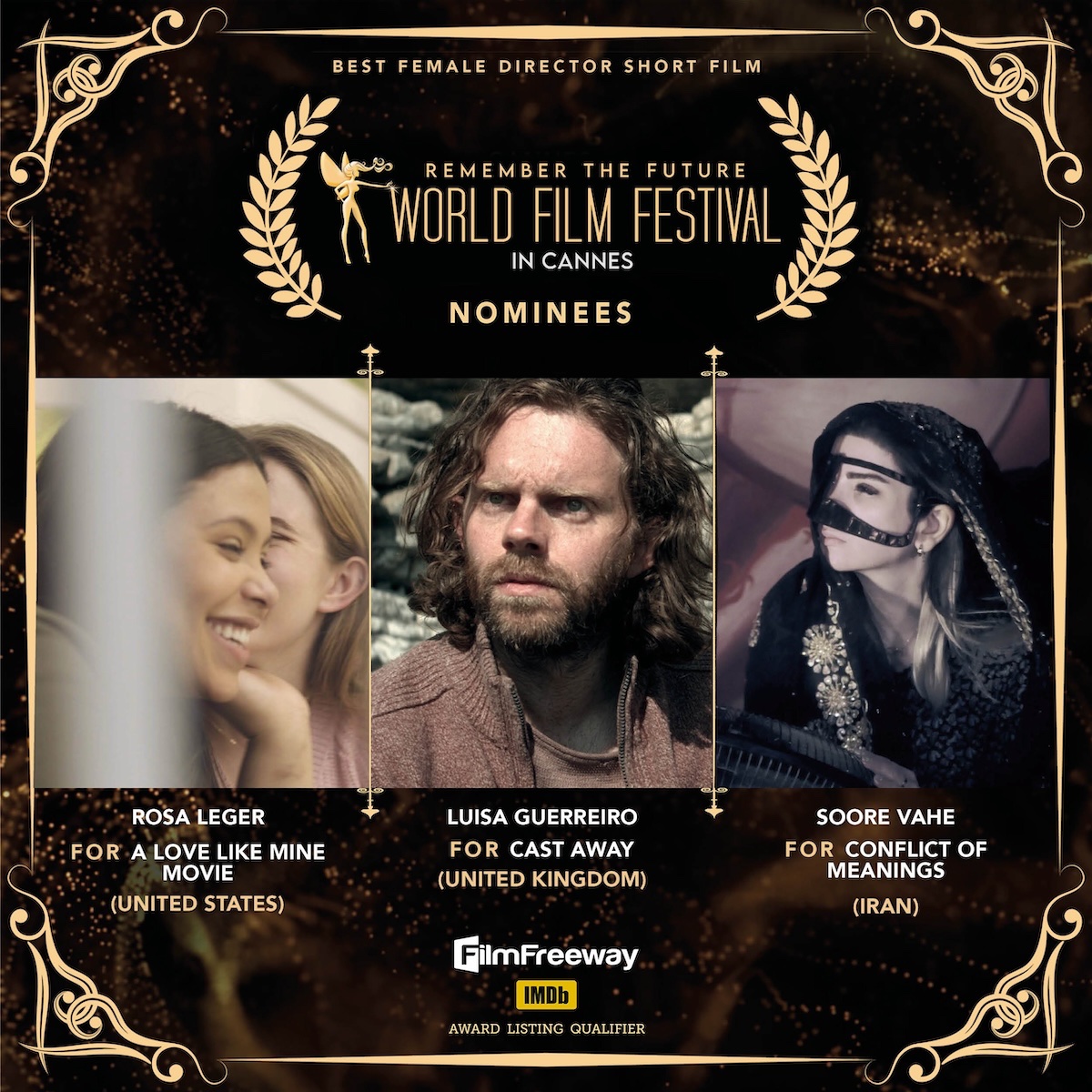 Congratulations to our director @LuisaGuerreiro4 for her nomination of Best Female Director for a short film. We’re rooting for you!!