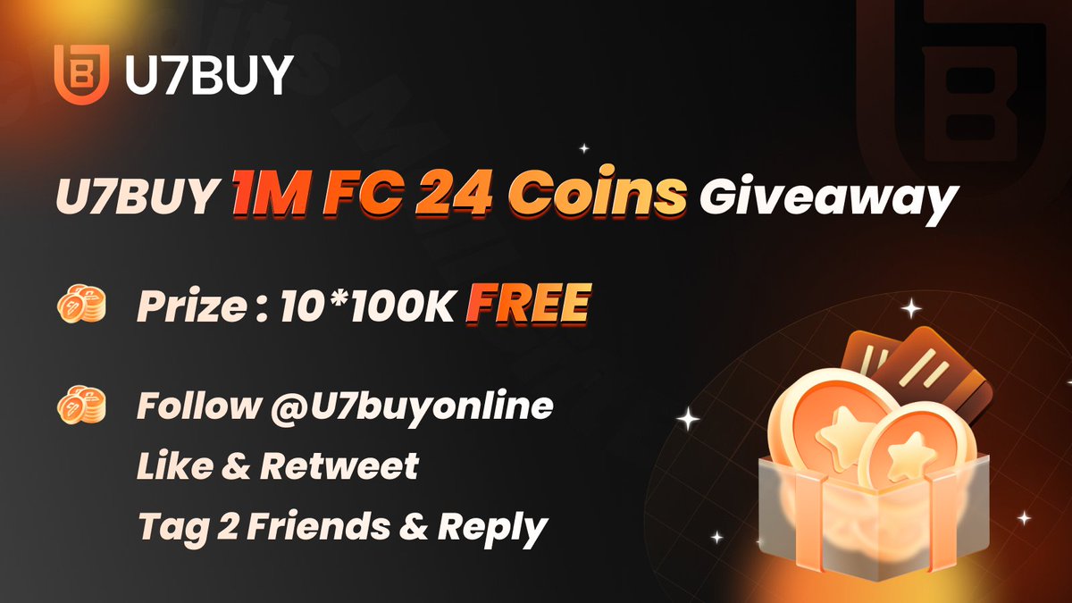 U7BUY Official (@u7buyonline) on Twitter photo U7BUY Credits Giveaway is Coming Now!
‼️1M FREE FC 24 Coins Giveaway on Twitter
🎁Prize: 10*100K Giveaway
👉Enter now:
Follow <a href="/u7buyonline/">U7BUY Official</a>
Like & Retweet
Tag 2 Friends & Reply: Best place to buy FC 24 Coins
Winners Announcement on 29th April
Click to Join the Event: U7BUY Credits Giveaway is Coming Now!
‼️1M FREE FC 24 Coins Giveaway on Twitter
🎁Prize: 10*100K Giveaway
👉Enter now:
Follow <a href="/u7buyonline/">U7BUY Official</a>
Like & Retweet
Tag 2 Friends & Reply: Best place to buy FC 24 Coins
Winners Announcement on 29th April
Click to Join the Event: