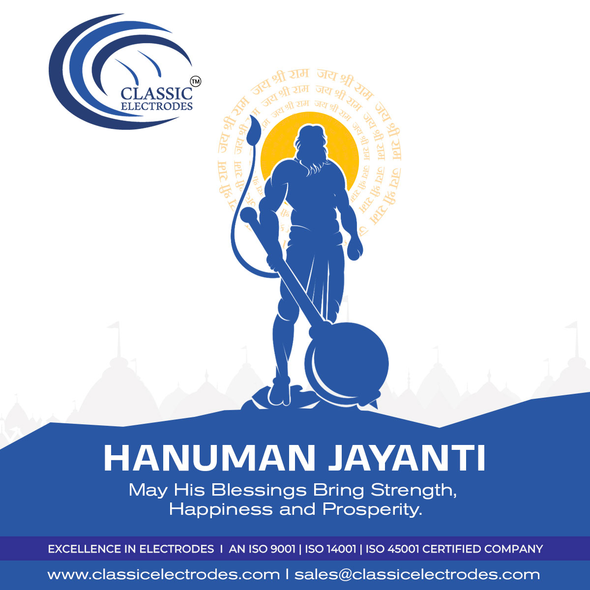 Celebrating Hanuman Jayanti with joy and devotion. May we stay forever under the holy grace of Lord Hanuman.

#hanumanjayanti2024 #hanumanjayantispecial #Classicelectrodes #Steelstructures #steelfabrication