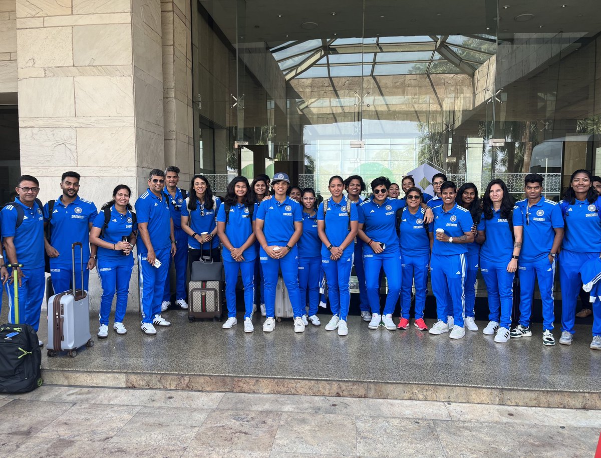 BCCIWomen's tweet photo. It is time for International Cricket.
#TeamIndia are off to Bangladesh! https://t.co/QTQ2749CAT