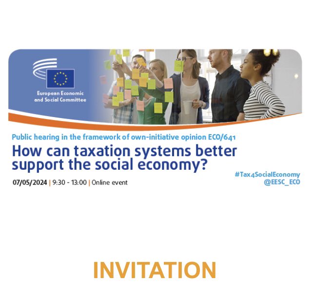 Parleremo di tassazione ed Economia Sociale in #Europa durante questa audizione pubblica organizzata a #Bruxelles da @EESC_ECO accessibile anche online qui il programma 👉 eesc.europa.eu/en/agenda/our-…