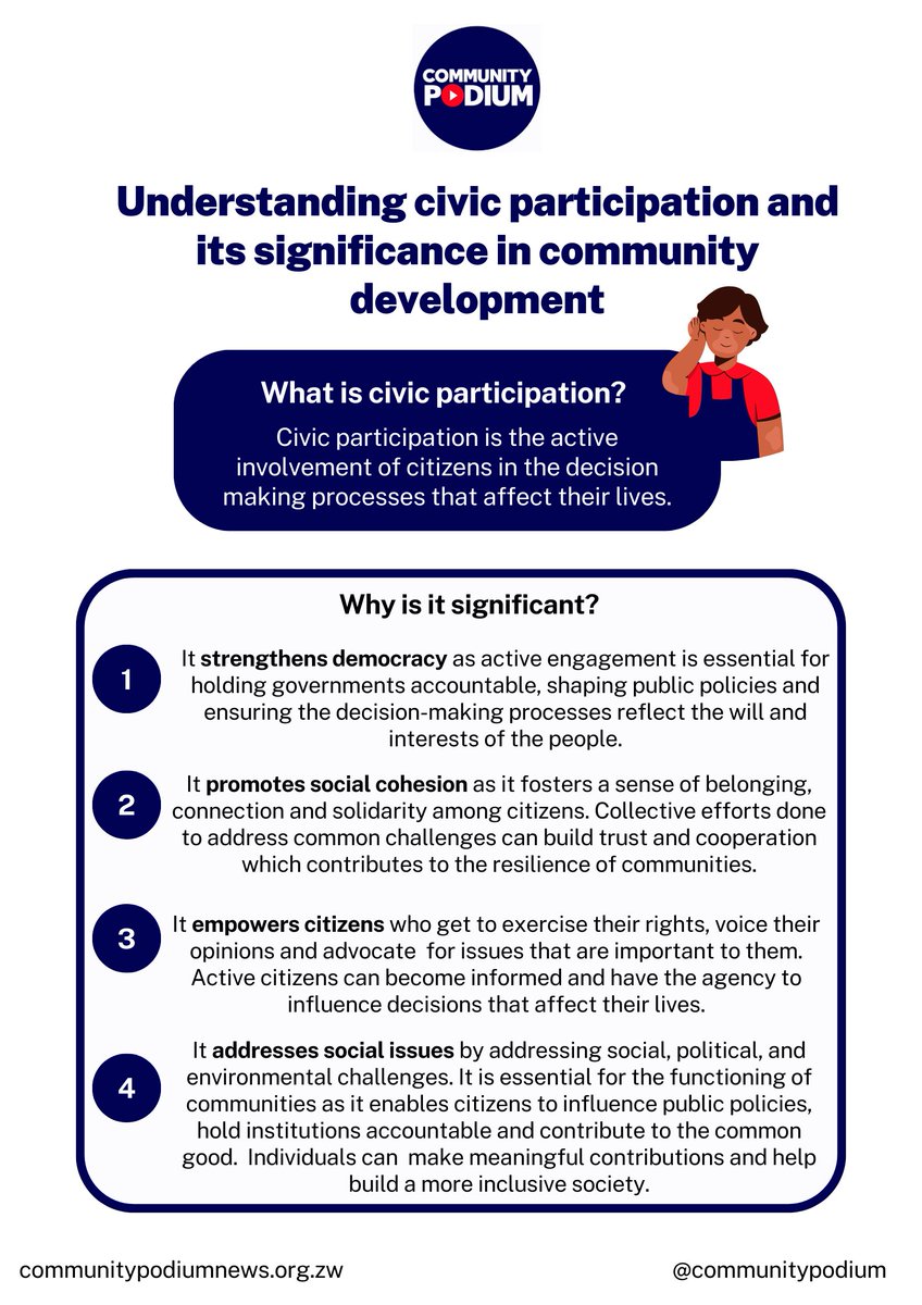 Actively engaging in civic life can help individuals make meaningful contributions to their communities. Let us remind each other of the significance of participating in civic engagements and take action👇⬇️

#communitydiaries #civicparticipation