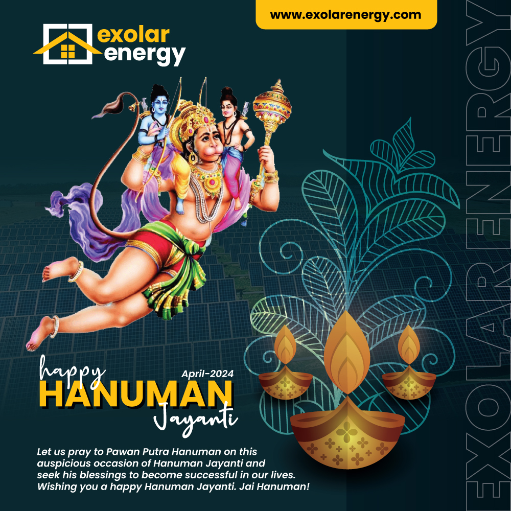 Shree Hanuman Jayanti 2024 !!! 📷 +91 9319082512 📷 info@exolarenergyproject.com 📷 exolarenergy.com #exolarenergy #hanumanjayanti #hanumanjayanti2024 #hanuman #marutinandan #shreeram #kesrinandan #SolarPower #RenewableEnergy #solarsolutions #SolarEPC #SolarProducts