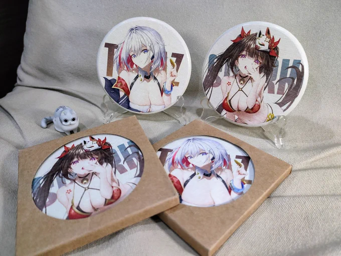 【AnimeFest MY + Comifuro ID + Doujima SG New Merch Preview #3】Topaz + Sparkle Ceramic Coaster~ ( 10cm)Made from water absorbing Diatomite~You can get it for FREE for every RM40 spent in AnimeFest, max 2 (1 Topaz+1 Sparkle) per customer~ While stock last!! 