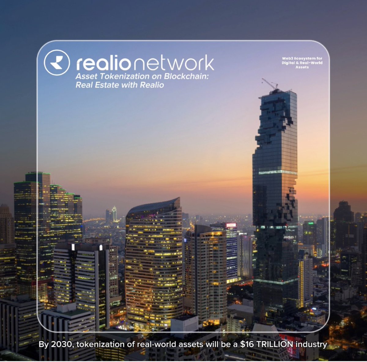 The Real Estate market worldwide is expected to reach a staggering value of US$637.80tn by 2024.

#Realio is a blockchain-based digital private equity firm providing a platform for creating, managing, and investing in digital assets #RWAs. Realio's platform utilizes blockchain