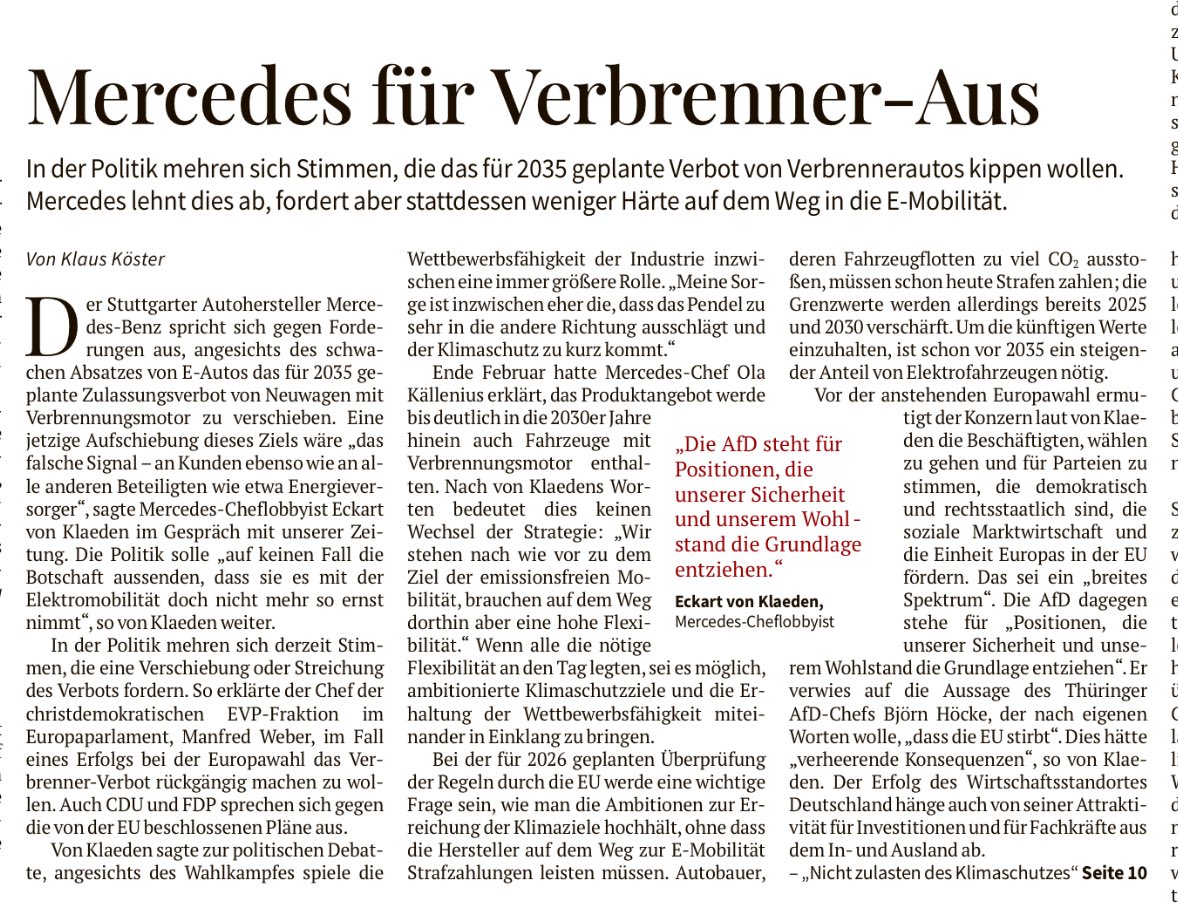 @c_lindner @Markus_Soeder Ihr habt leider keine Ahnung von der Autoindustrie. Die will das Verbrenneraus!