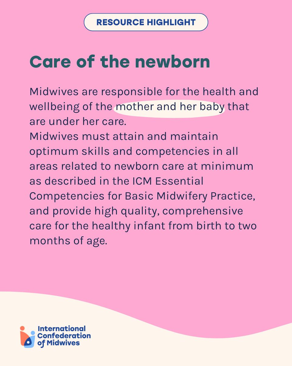 👶🌟#ResourceTuesday Enabling midwives to provide optimal care for newborns is crucial for reducing neonatal mortality. Join ICM in advocating for newborn health and supporting midwives in acquiring essential skills. Explore this resource: ow.ly/FbtB50Rje9G