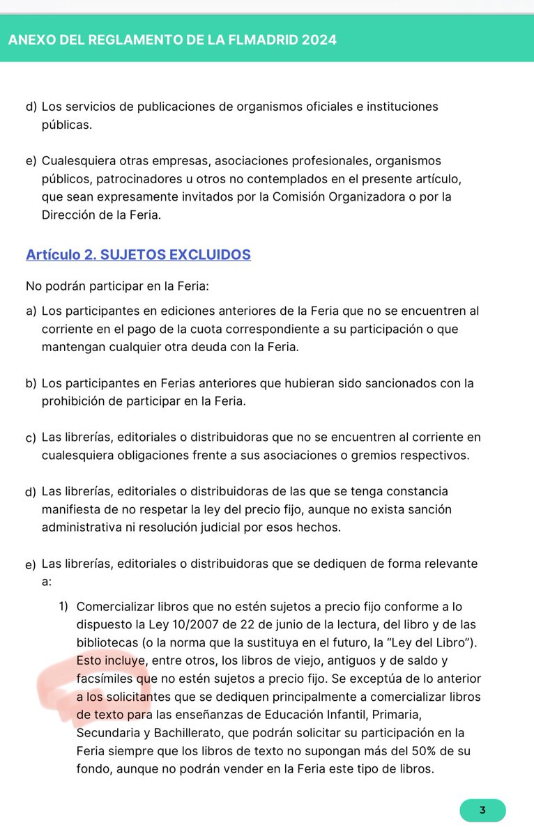 <a href="/el_pais/">EL PAÍS</a> LA FERIA DEL LIBRO DE MADRID 2024 HA PROHIBIDO LA ASISTENCIA DE TODAS LAS EDITORIALES DE  FACSÍMILES. 
En este #DiadelLibro quiero denunciar este atropello contra el libro y la cultura realizado por editores y libreros organizadores de la <a href="/FLMadrid/">Feria del Libro de Madrid</a>. 
1/3 🧵.