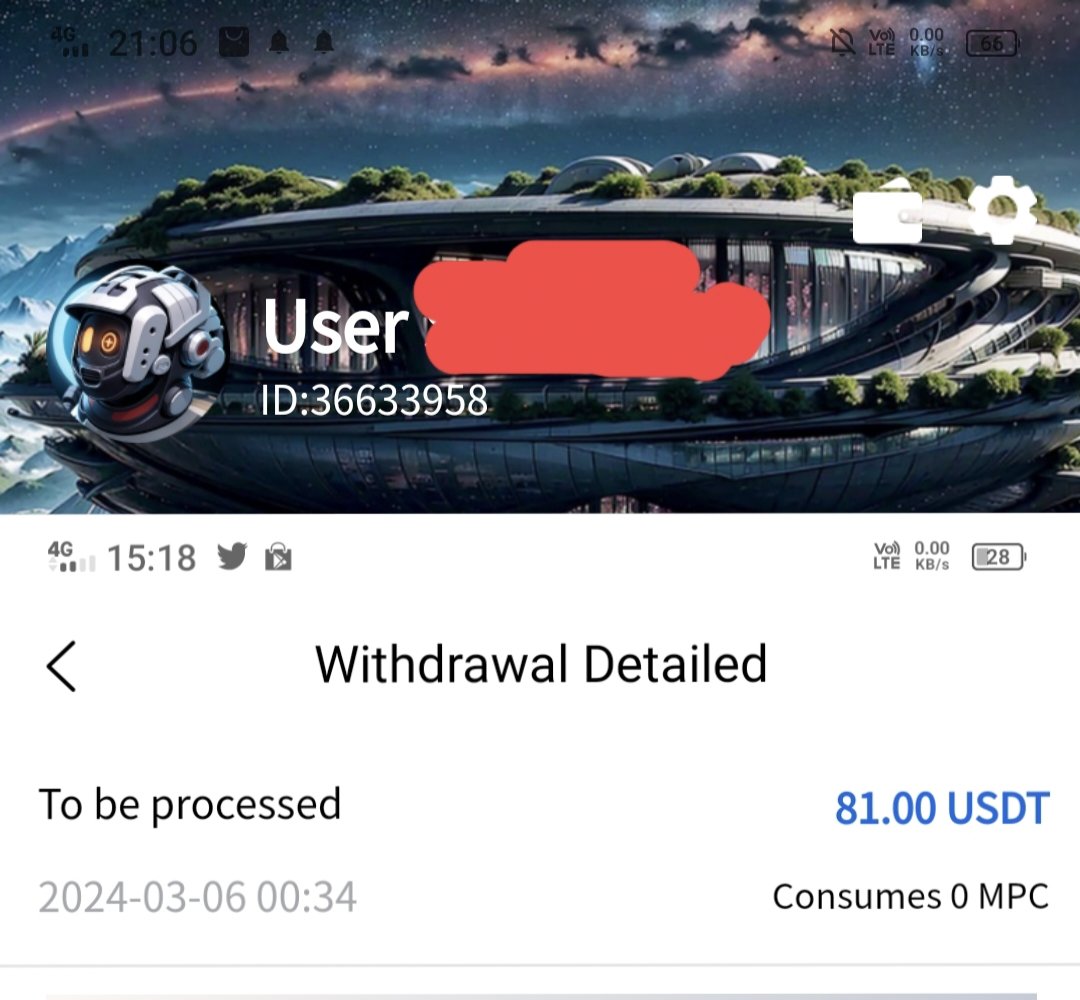 @MetapopWorld I have lost my 300 mpc coin. Upgrade the application at the end of December last year. And even the USDT withdrawal ID : 36633958