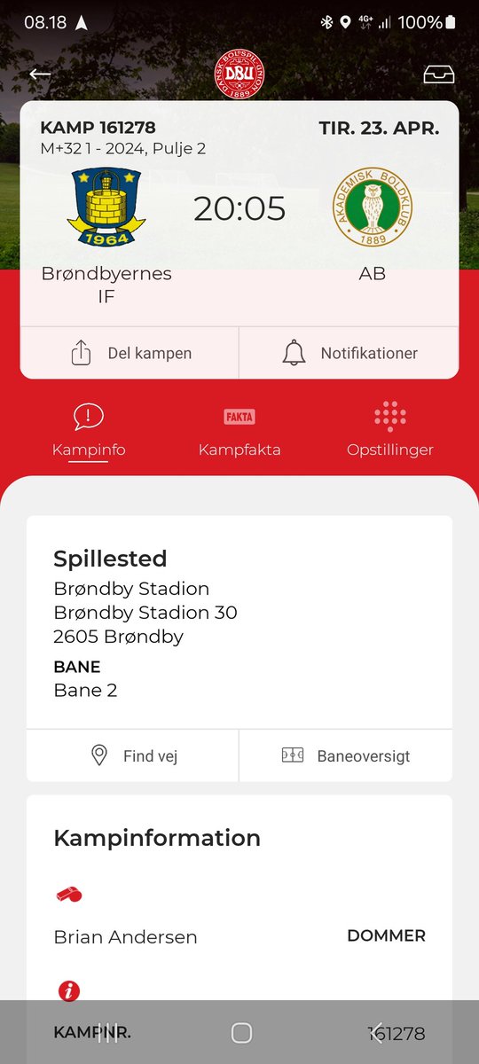 Brøndby vs AB i oldboys rækken. Nr1 imod Nr2 kickoff på bane2 kl 20:05 🟡🔵