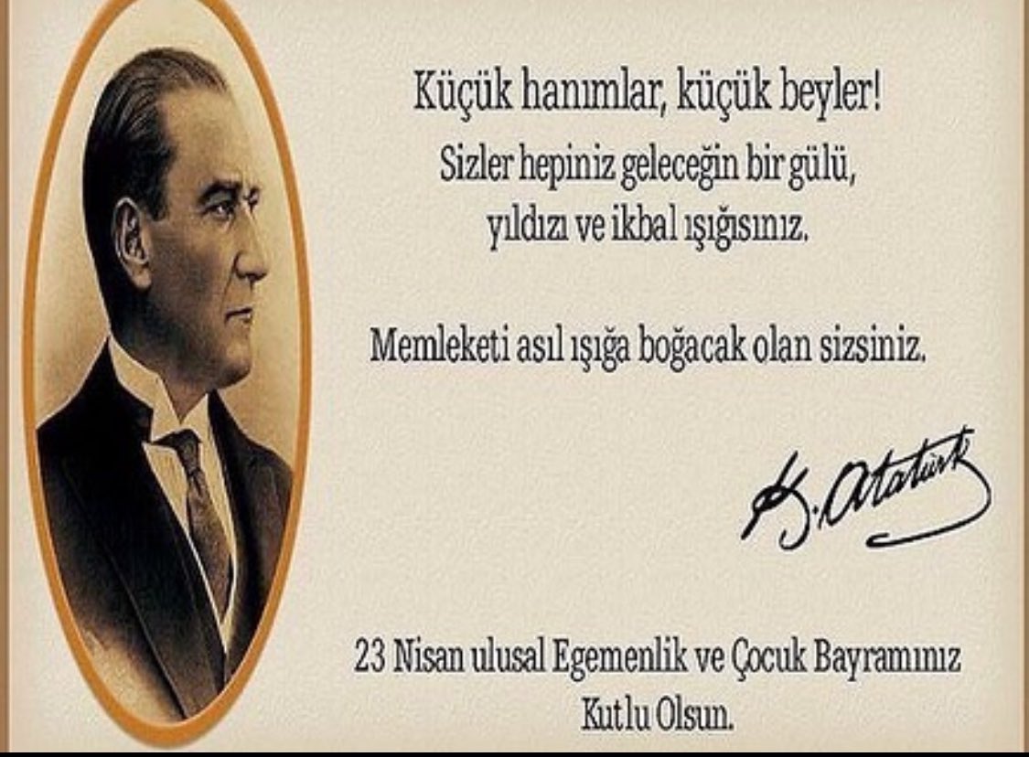 Sıradan bir çocuk bayramı değildir #23Nisan. Osmanlı ailesinden halka geçen egemenliği ve TBMM’nin açılışıyla laik devletin kurulma sürecinde çok önemli bir aşamayı simgeler. Atatürk’ün çocuklara armağan ettiği #23NisanUlusalEgemenlikveÇocukBayramı’nın anlamı budur.