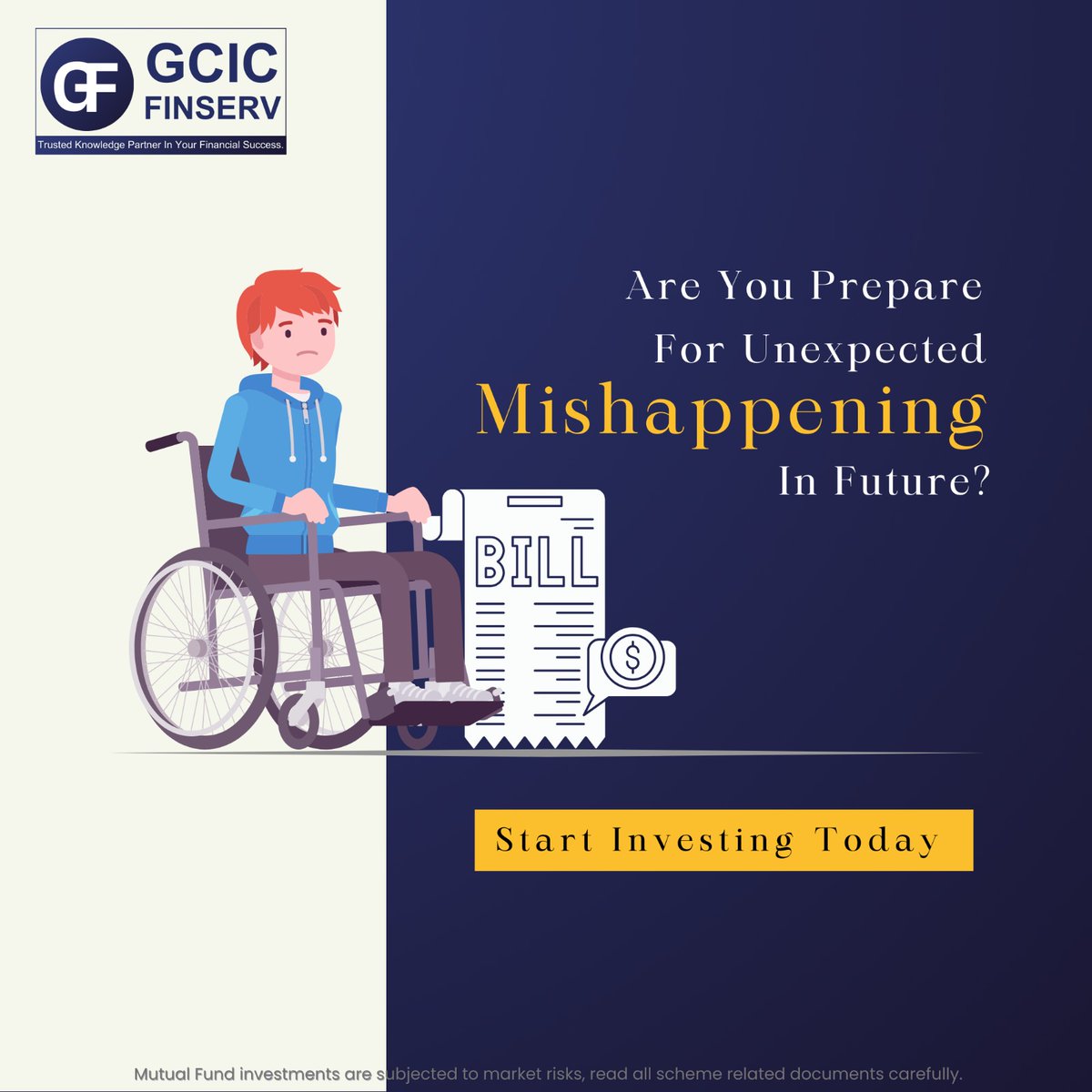 Start investing in mutual funds to prepare for unexpected mishaps and secure your financial future with diversified portfolios.
Contact today @investgcic 

#helicoptercrash #startinvesting #BREAKOUTSTOCKS #finnifty #gcic 
#WealthRedistributionPlan