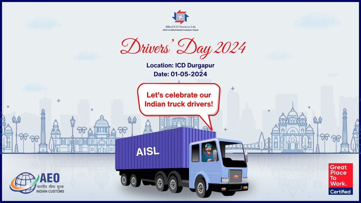 Our highly anticipated #DriversDay event is 8 days away! Since 2012, we are celebrating #InternationalWorkersDay & Drivers' Day on 1st May. We are excited to celebrate our truck drivers this year as well in an engaging event at ICD Durgapur!

#TruckDrivers #HighwayHeroes