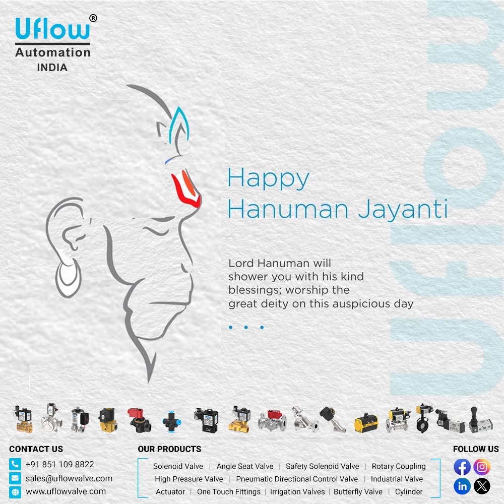 May the blessings of Lord Hanuman enrich your life with joy, love, success and prosperity. I hope you and your family always remain content. Happy Hanuman Jayanti. uflowvalve.com/products #ॐ_हं_हनुमंते_नमः #earthquake #T20WorldCup #HanumanJayanti #uflowautomation