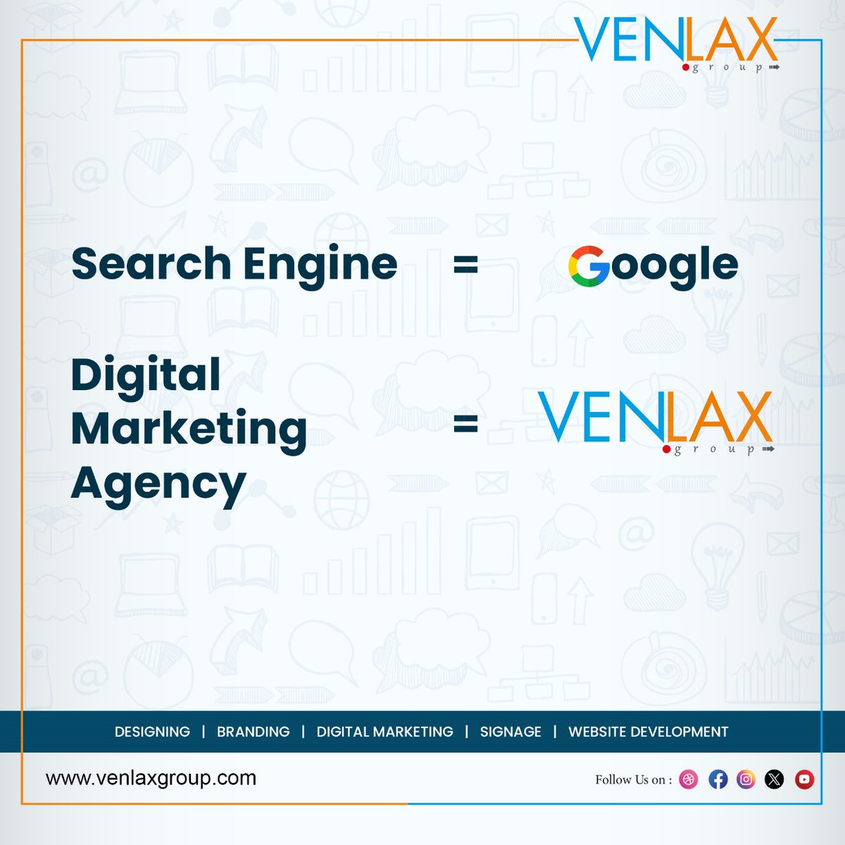 Boost your online presence with Venlax, the digital marketing agency trusted by businesses worldwide. Let us optimize your visibility on Google and drive traffic to your website. 

For More Information
Call:9515 288 288
#VenlaxGroup #GoogleSEO #DigitalMarketing #VenlaxAgency
