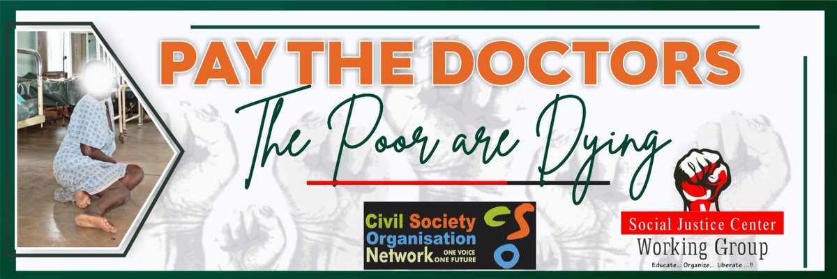 IN SOLIDARITY WITH THE KENYAN DOCTOR. The government should move with speed to address grievances raised by the doctors to avert continued suffering and death of Wanjiku. #ActionNow #ThePoorAreDying @WilliamsRuto