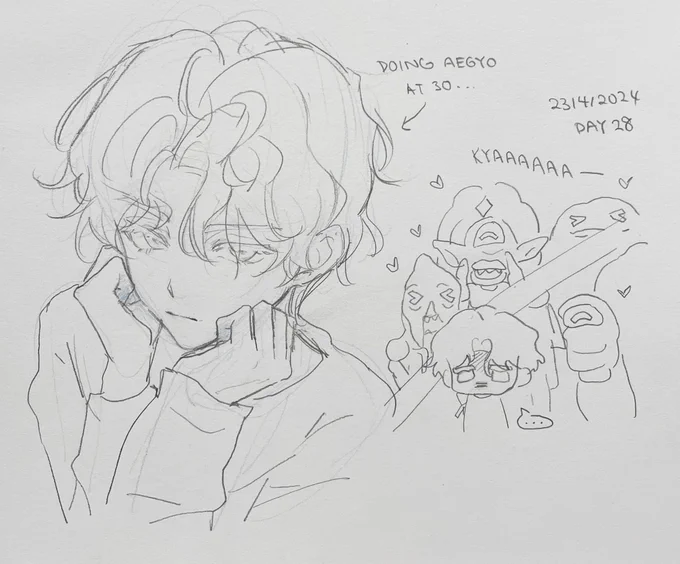 trad sketch!! luka alnst doing aegyo at the prime age of 30 👴🏻 
