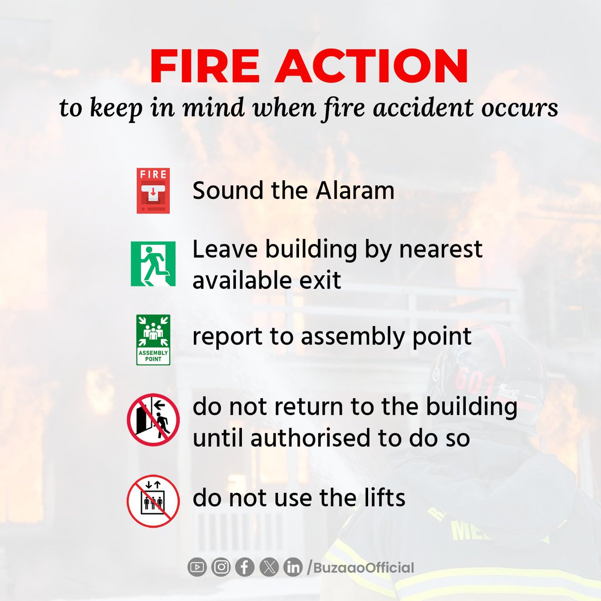 🔥 Act Fast, Stay Safe! Every second counts when it comes to fire safety. Are you prepared? Learn more about taking immediate and effective actions in our latest post. #FireSafety #ActNow