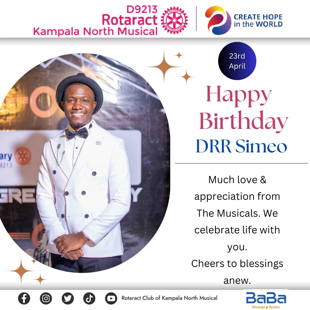 Celebrating the birthday boy today...DRR @SimeoSsebukulu We wish you the best that life has to offer and May you continue to age gracefully....