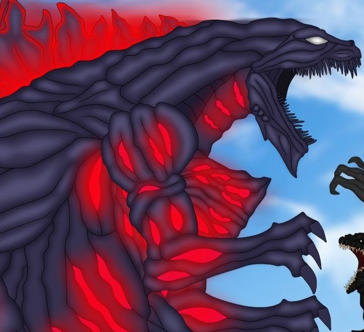 || #𝕽𝖊𝖆𝖕𝖊𝖗 Hacen que me ponga creativo y me den ganas de fusionar estados de los Gojis ya que está en Composite... ¿Qué tal ahora un Shin Godzilla Earth?... 🤔