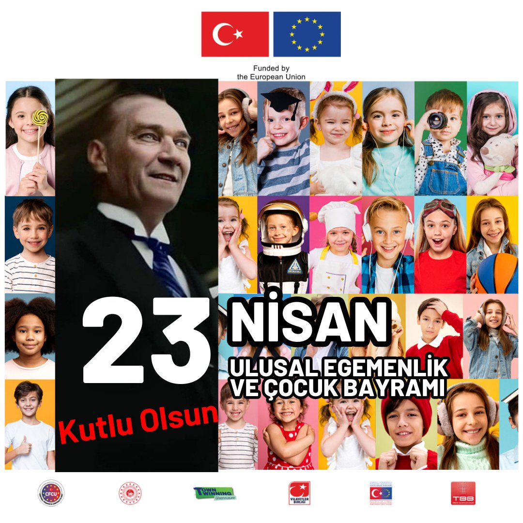 TownTwinningII's tweet photo. 23 Nisan Ulusal Egemenlik ve Çocuk Bayramı’mız kutlu olsun!
#towntwinningll
#foragreenfuture
#sehireslestirme https://t.co/NlMbwdP4xu