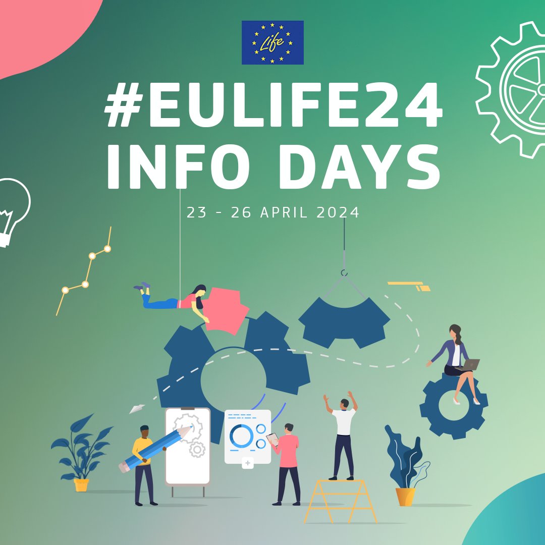 The #EULife24 Info Days are officially starting today!🖥️ The #LIFEProgramme's experts will introduce the different sub-programmes, priority topics & key dates that will make your #LIFEProject proposal shine!⚡️ 🔴Join our live event here: bit.ly/4b49QsE