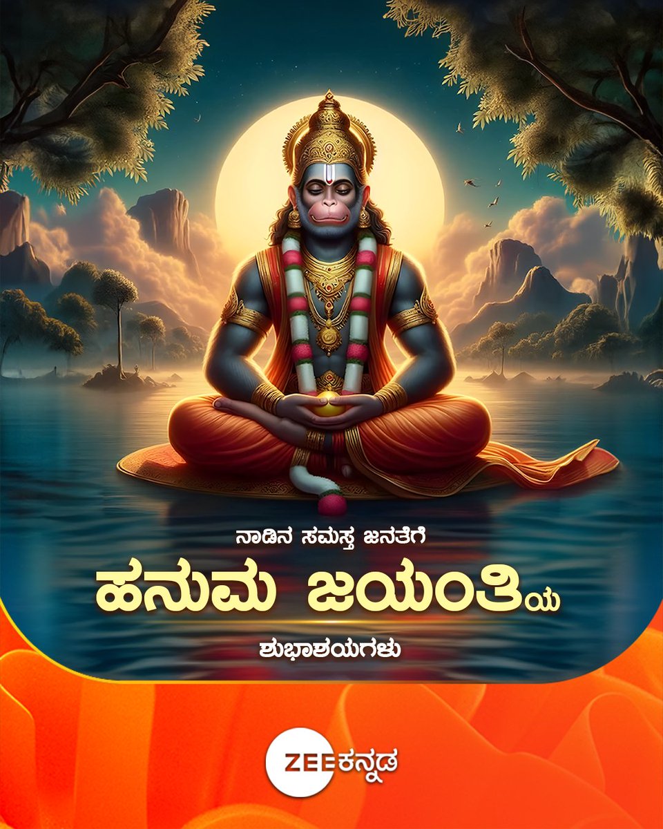 ರಾಮನನ್ನು ಹೃದಯದಲ್ಲಿಟ್ಟ ಶಕ್ತಿವಂತ, ಧೀಮಂತ ಪವನ ಸುತ, ಹನುಮ ಜಯಂತಿಯ ಶುಭಾಶಯಗಳು! #HanumaJayanti #JaiBajarangabali #ZeeKannada #BayasidaBaagiluTegeyona